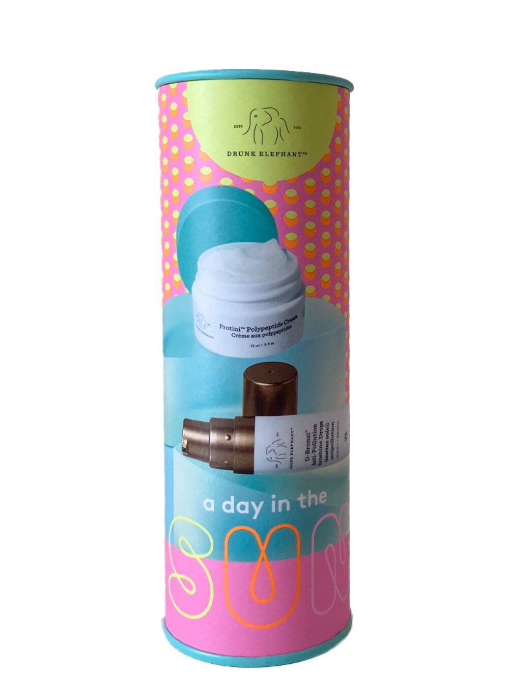 Drunk Elephant A Day in the Sun Set w Protini Polypeptide Cream & D-Bronzi Drops